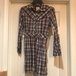 Short square pattern dress